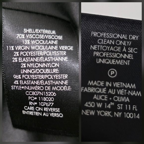 Alice + Olivia Paulene Plaid Wool Blend French Cuff Sparkle Blazer Size 2 - Picture 17 of 17